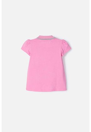 Polo De Stitch Rosada Con Estampado Para Niña 2T A 5T 5T
