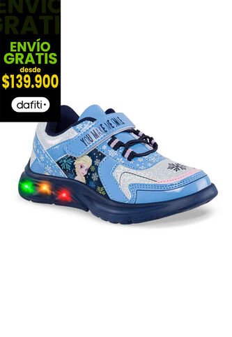 Tenis Con Luces Frozen Ice Azul Para Niña Disney Disney