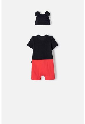 Enterizo De Mickey Mouse Con Broches Multicolor Para Bebé Niño 6-9