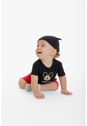 Enterizo De Mickey Mouse Con Broches Multicolor Para Bebé Niño 6-9