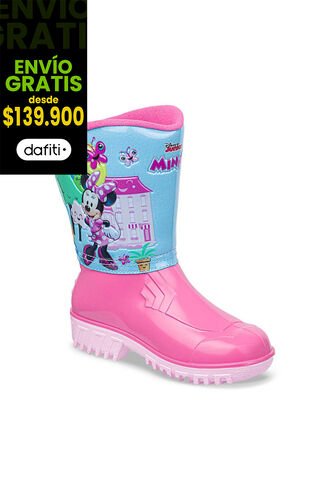 Botas De Lluvia Minnie Vitalia Fucsia Para Niña Disney Disney