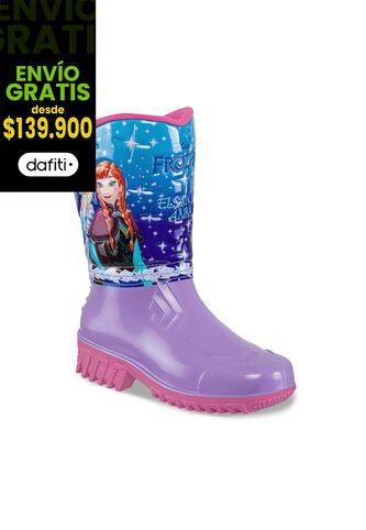 Botas De Lluvia Tulipanes Frozen Lila-Fuc Para Niña Disney Disney