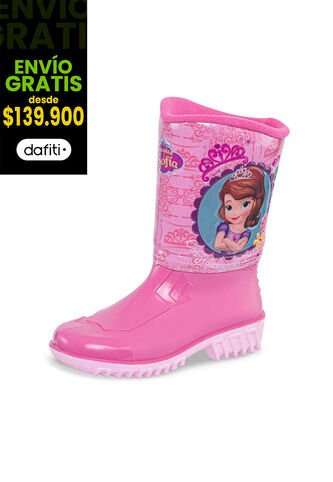 Botas De Lluvia Sofia Hannia Fucsia Para Niña Disney Disney