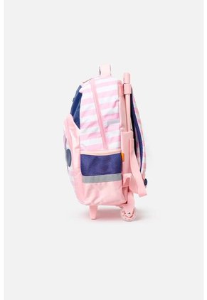 Morral De Minnie Mouse 16.5" Con Ruedas Azul Y Rosado Para Niña U