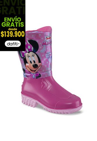 Botas Lluvia Minnie Sulaima Fucsia-Rosa Disney Para Niña Disney