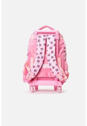 Morral De Minnie Mouse 16.5" Con Ruedas Rosado Para Niña U