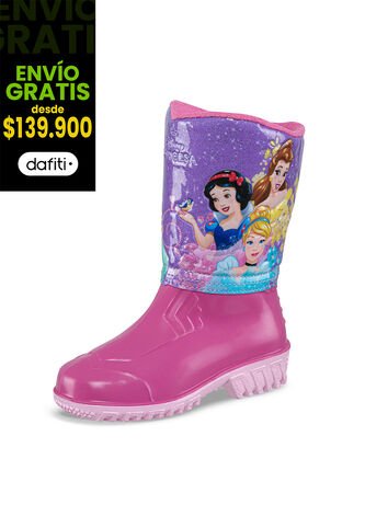 Botas Lluvia Princesas Salim Fucsia-Rosa Disney Para Niña Disney