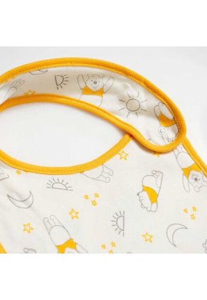 Dúo Baberos De Winnie The Pooh Con Broche Ajustable Amarillo Para Bebé Niña U