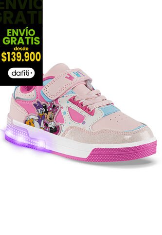 Tenis Con Luces Mouse Esker Rosa Disney Para Niño Disney
