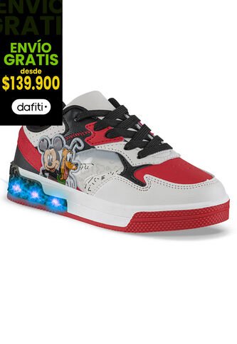 Tenis Con Luces Mickey Alutor Rojo Disney Para Niño Disney