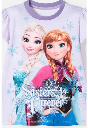 Pijama De Frozen Pantalón Largo Lavanda Claro Para Niña 2T A 6T 3T