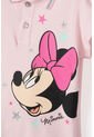 Camiseta De Minnie Mouse Rosada Tipo Polo Para Niña 4 de Disney