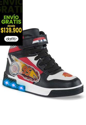 Tenis Con Luces Cars Fespin Negro Disney Para Niño Disney