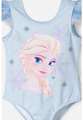 Conjunto De Frozen Con Tull Azul Cielo Para Niña 2T A 5T 3T