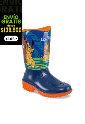 Botas Lluvia Mufa Rey Leon Azul Naranja Dis Azul-Nar Para Niño Disney Disney
