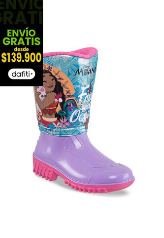 Botas Lluvia Moana Princess Lila-Fucsia Para Niña Disney Disney
