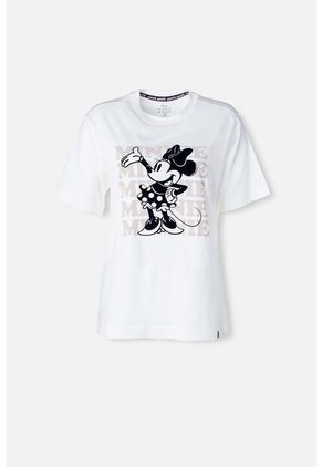 Camiseta De Minnie Mouse Regular Fit Para Mujer M
