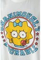 Pijama De Los Simpson Blanca Y Azul De Pantalón Largo Para Mujer M de Disney