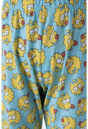 Pijama De Los Simpson Blanca Y Azul De Pantalón Largo Para Mujer M