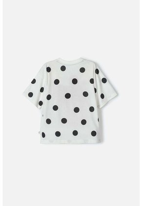 Camiseta De Minnie Mouse Manga Corta Marfil Para Niña 10