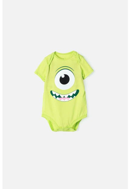 Body De Monster University De Manga Corta Verde Para Bebé Niño 6-9