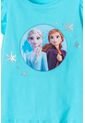 Camiseta De Frozen Manga Corta Azul Para Niña 2t A 5t 3T de Disney