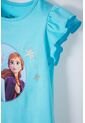 Camiseta De Frozen Manga Corta Azul Para Niña 2t A 5t 3T de Disney