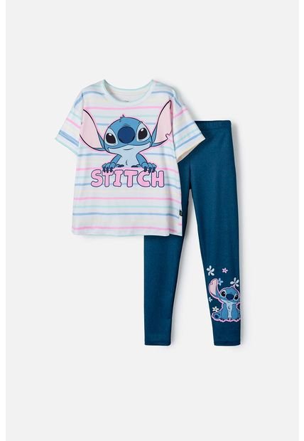 Conjunto De Stitch Multicolor Con Pantalón Largo Para Niña 8