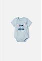 Body De Lilo Y Stitch Azul Con Ajuste En Entrepierna Para Bebé Niña 18-24 de Disney