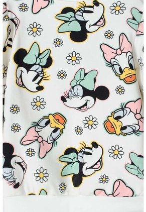 Conjunto De Minnie Mouse Marfil De Manga Larga Para Niña 2T A 5T 4T