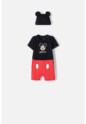 Enterizo De Mickey Mouse Con Broches Multicolor Para Bebé Niño 18-24