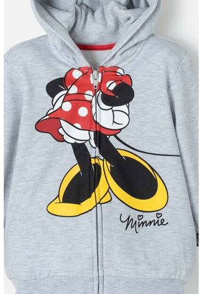 Buzo De Minnie Mouse Gris Con Capucha Para Niña 2T A 5T 5T