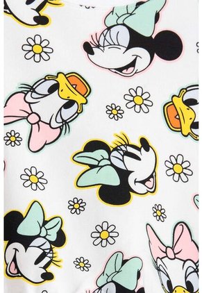 Conjunto De Minnie Mouse Marfil De Manga Larga Para Niña 2T A 5T 5T