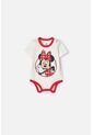 Body De Minnie Mouse Manga Corta Marfil Para Bebé Niña 3-6 de Disney