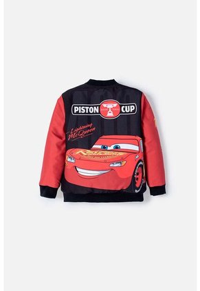 Chaqueta De Cars Con Cierre Negro Y Rojo Para Niño 2T A 6T 4T