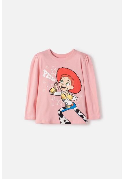 Camiseta De Toy Story Manga Larga Rosada Para Niña 3T A 6T 3T