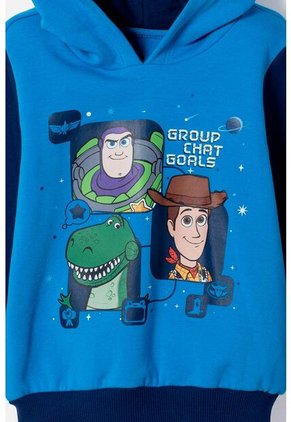 Buzo De Toy Story Cerrado Con Capucha Azul Para Niño 3T A 6T 4T