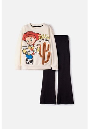 Conjunto De Toy Story Con Jogger Marfil Y Negro Para Niña 12