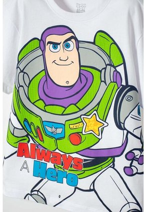 Camiseta De Toy Story Manga Corta Blanco Para Niño 10