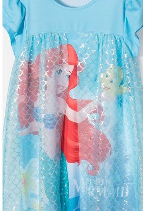 Pijama De La Sirenita Con Tull Azul Para Niña 4