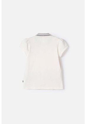 Camiseta Tipo Polo Minnie Mouse Marfil Para Niña 4