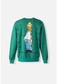 Buzo De Los Simpson Cerrado Verde Para Hombre S de Disney