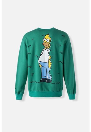Buzo De Los Simpson Cerrado Verde Para Hombre S