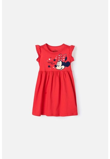 Vestido De Minnie Mouse Con Bolero En Manga Rojo Para Niña 2T A 5T 2T