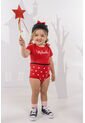 Body De Minnie Mouse Manga Corta Negro Y Rojo Para Bebé Niña 9-12 de Disney