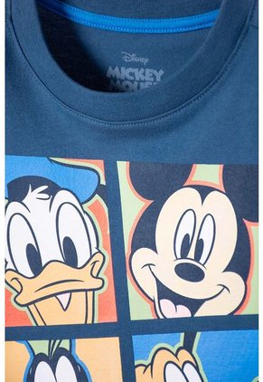 Camiseta De Mickey Mouse Azul Manga Larga Para Niño 2T A 5T 4T