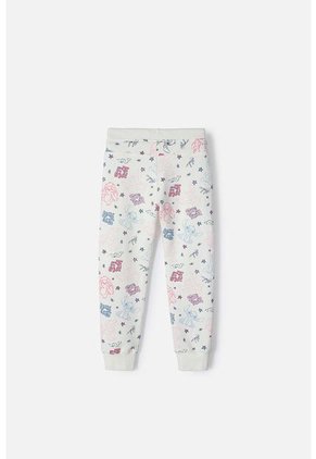 Jogger De Stitch Marfil Con Elástico En Cintura Para Niña 8