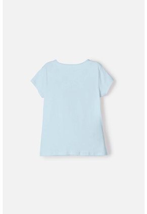 Camiseta De Stitch Manga Corta Azul Para Niña 12