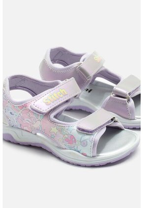 Sandalia Con Luces De Stitch Violeta Para Niña 28