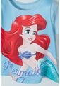 Camiseta De La Sirenita Manga Corta Azul Para Niña 2T A 5T 4T de Disney
